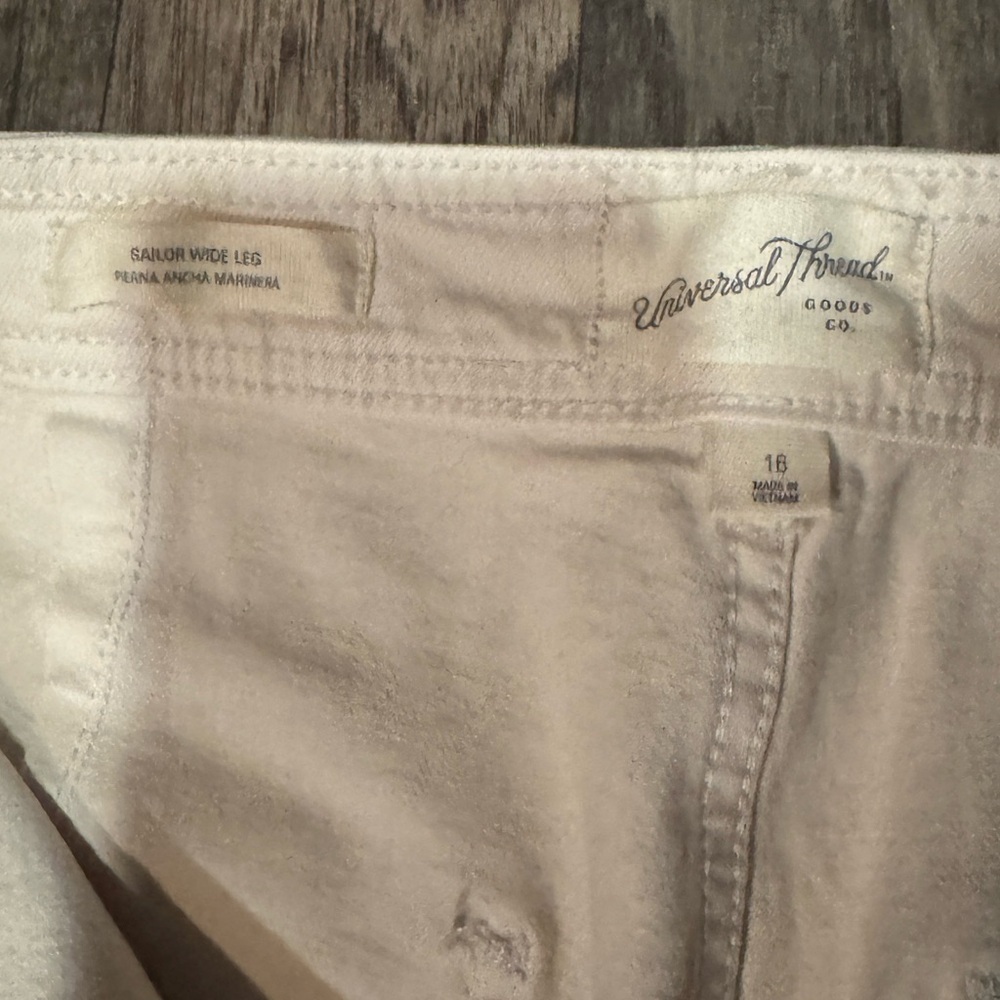 Universal Thread NWT Cream Wide-Leg Sailor Pants Sz 16 - Picture 5 of 8